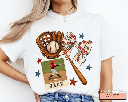 Custom Photo Baseball Shirt, Personalized Team Fan Shirt