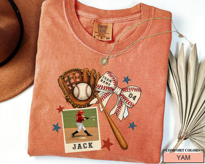 Custom Photo Baseball Shirt, Personalized Team Fan Shirt