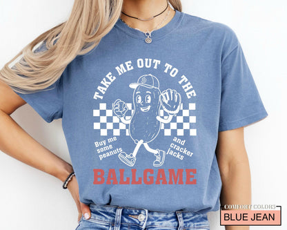 Funny Baseball Shirt, Take Me Out to The Ballgam, Baseball Mama Gift, Game Day Outfit, Buy Me Some Peanuts and Cracker Jacks, Baseball Dad