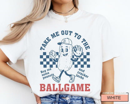 Funny Baseball Shirt, Take Me Out to The Ballgam, Baseball Mama Gift, Game Day Outfit, Buy Me Some Peanuts and Cracker Jacks, Baseball Dad