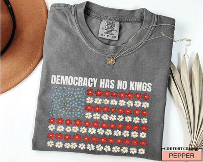 Floral Flag Comfort Colors Shirt: Pro Democracy Gift