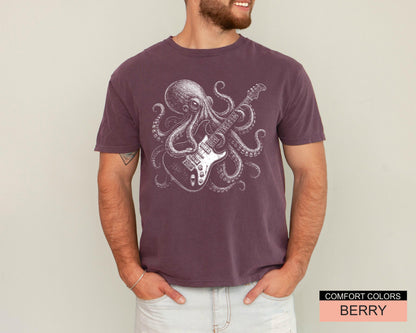 Guitarist Octopus T-Shirt: Rock and Roll Music Lover Gift