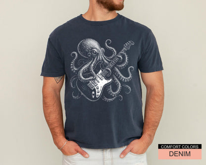 Guitarist Octopus T-Shirt: Rock and Roll Music Lover Gift