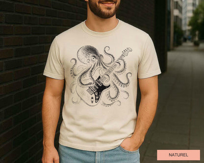 Guitarist Octopus T-Shirt: Rock and Roll Music Lover Gift