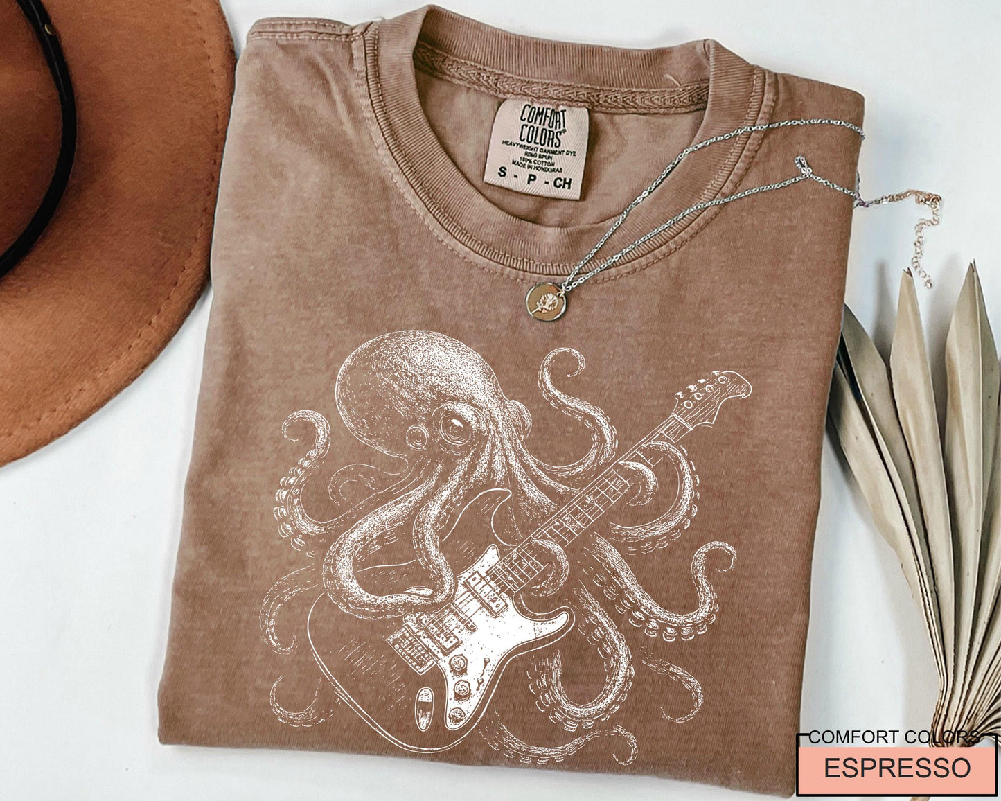 Guitarist Octopus T-Shirt: Rock and Roll Music Lover Gift