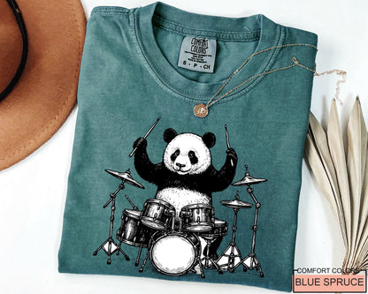 Panda Drummer T-Shirt: Funny Music Lover Gift