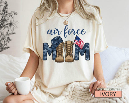 Air Force Mom Shirt, Patriotic Soldier Mom Shirt, USAF Mothers Shirt, Military Mama Shirt, Airman Mother Gift, Military Family Shirt