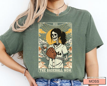 Skeleton Baseball Mom Shirt: Funny Coffee Lover Mama Outfit