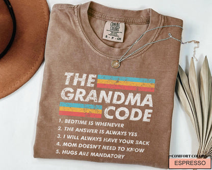 Funny Grandma Code T-Shirt: Sarcastic Grandma Gift
