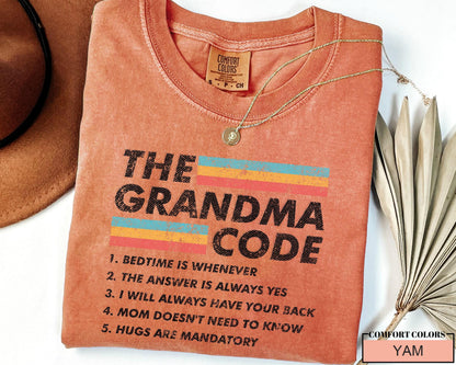 Funny Grandma Code T-Shirt: Sarcastic Grandma Gift