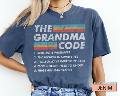 Funny Grandma Code T-Shirt: Sarcastic Grandma Gift