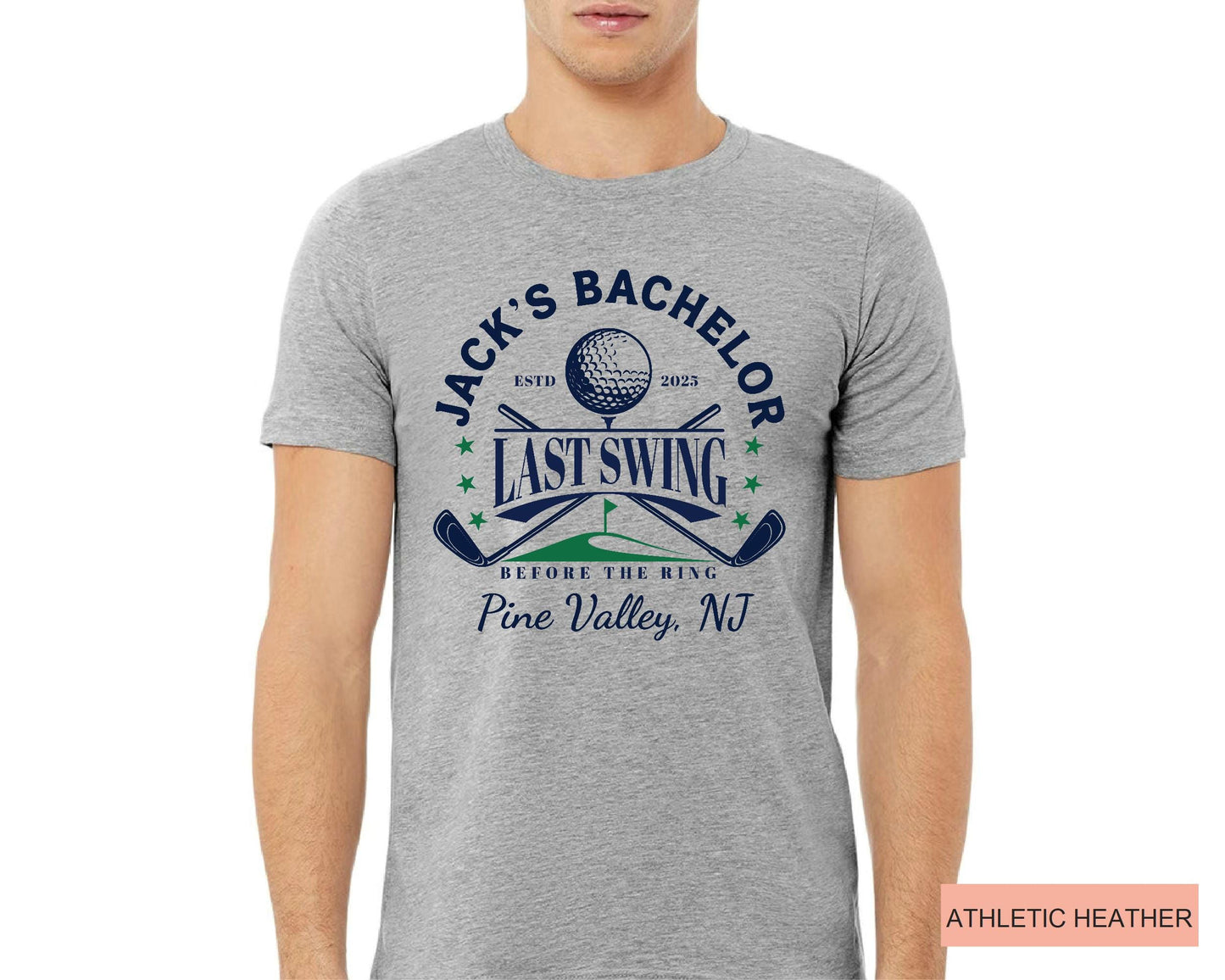 Custom Golf Bachelor Party Shirt: Last Swing Groom Tee