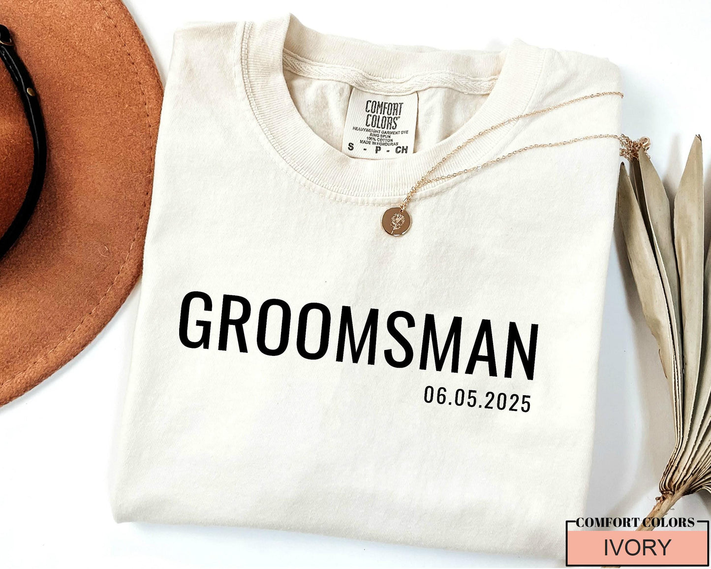 Personalized Groomsman Comfort Colors Shirt: Custom Wedding Party Gift