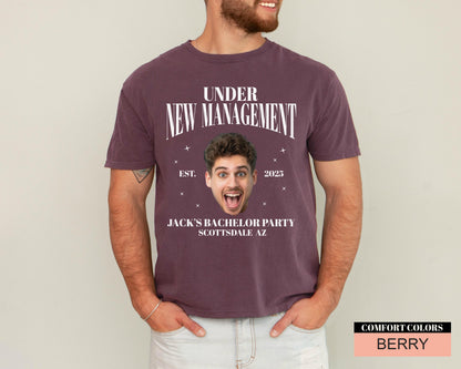 Personalized Bachelor Party Shirt: Groom Photo, Funny Groomsmen Gift