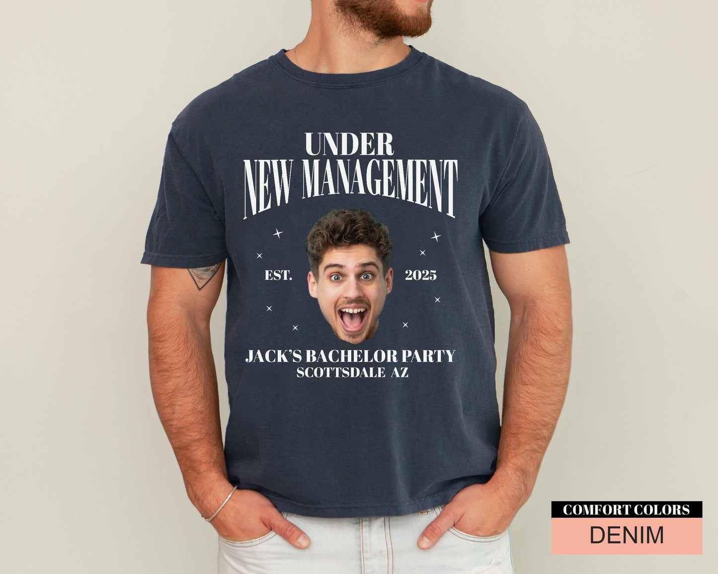 Personalized Bachelor Party Shirt: Groom Photo, Funny Groomsmen Gift