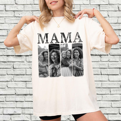 Custom Photo Mothers Day Shirt: Mama Tee with Mothers Picture