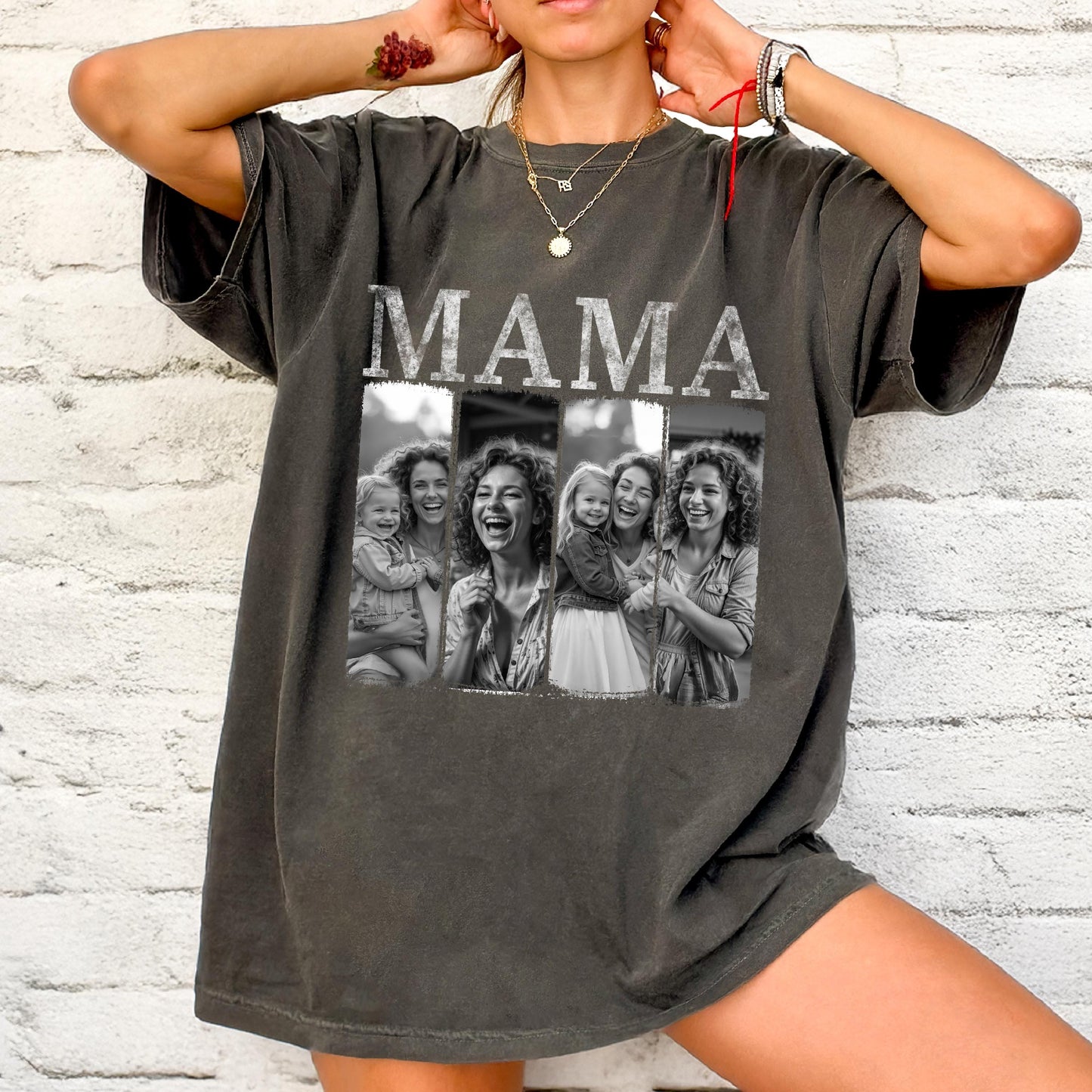 Custom Photo Mothers Day Shirt: Mama Tee with Mothers Picture