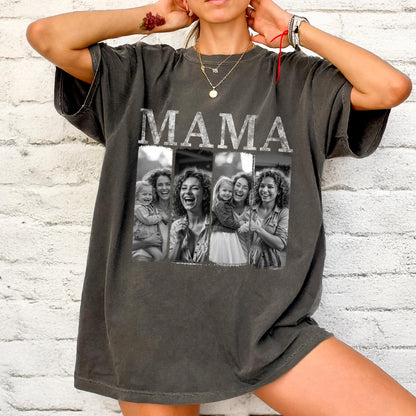 Custom Photo Mothers Day Shirt: Mama Tee with Mothers Picture