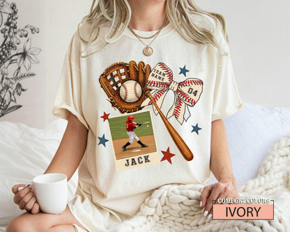 Custom Photo Baseball Shirt, Personalized Team Fan Shirt