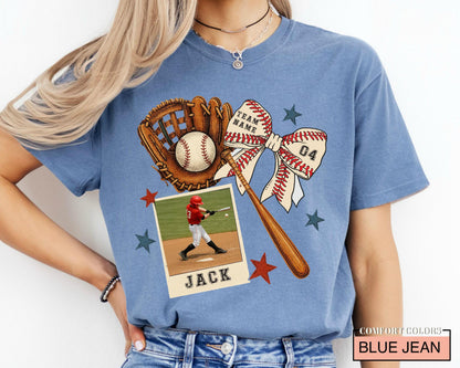 Custom Photo Baseball Shirt, Personalized Team Fan Shirt