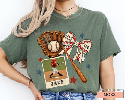 Custom Photo Baseball Shirt, Personalized Team Fan Shirt