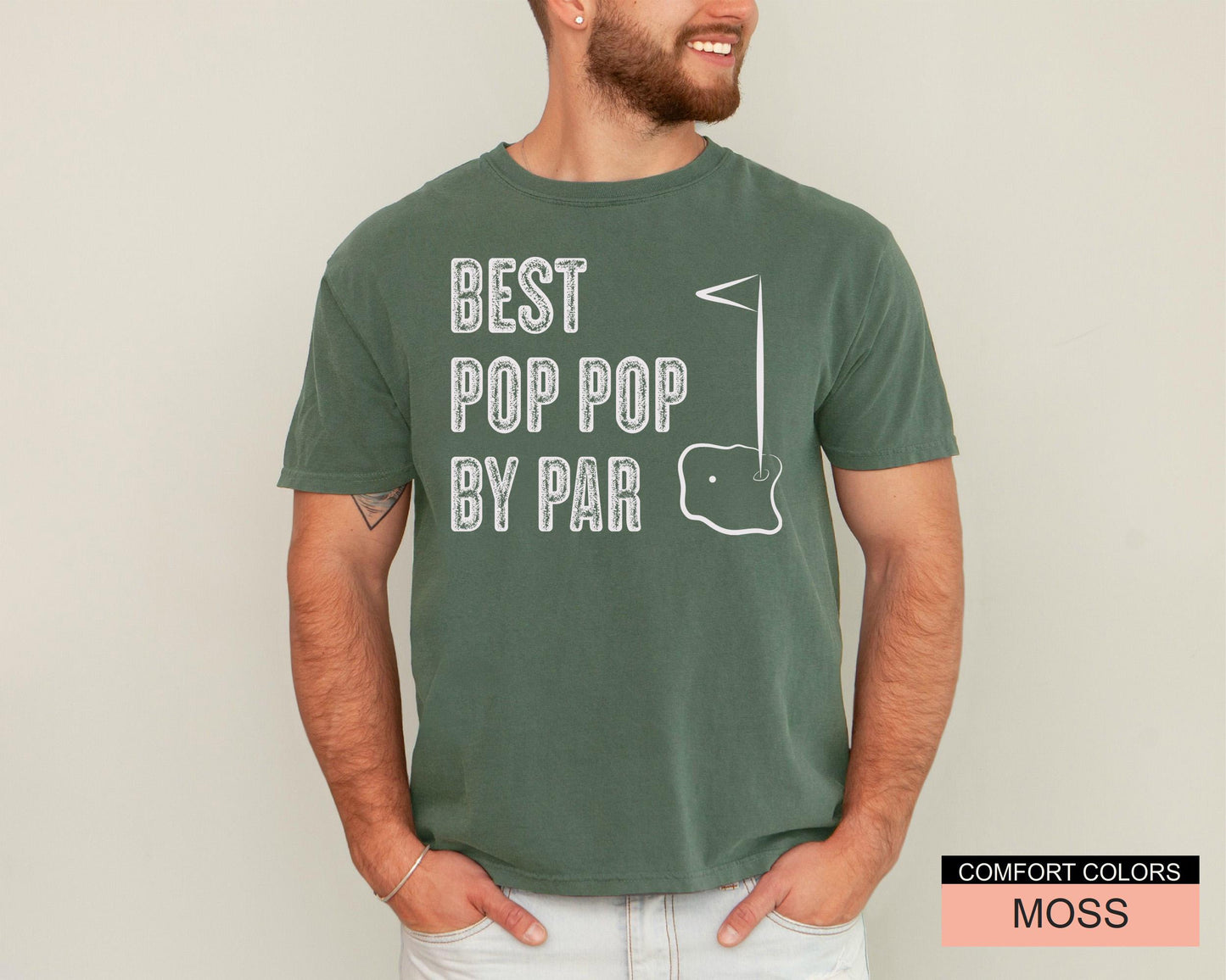 Best Pop Pop By Par Shirt, Pop Pop Gift Golf Player Pop Pop Golf Gift Tshirt, Golfing Pop Pop  Tee Shirt