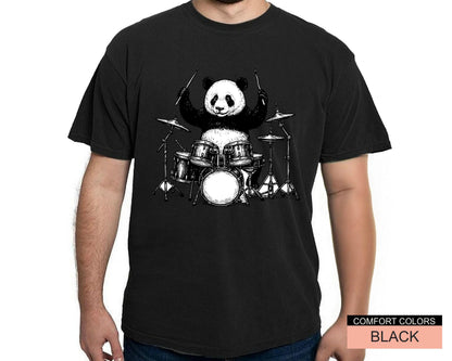 Panda Drummer T-Shirt: Funny Music Lover Gift