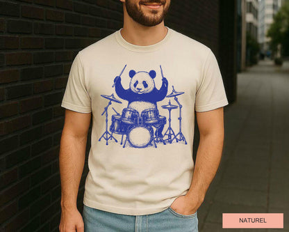 Panda Drummer T-Shirt: Funny Music Lover Gift
