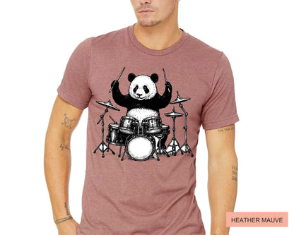 Panda Drummer T-Shirt: Funny Music Lover Gift