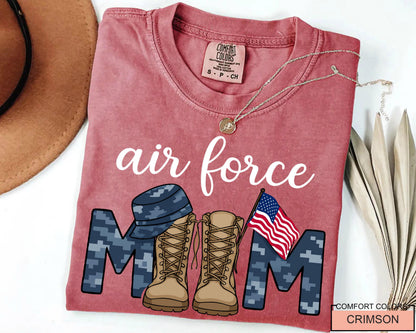 Air Force Mom Shirt, Patriotic Soldier Mom Shirt, USAF Mothers Shirt, Military Mama Shirt, Airman Mother Gift, Military Family Shirt