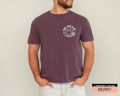 Cool Papa Club Shirt, Funny Dad Shirt for Papa, Cool Grandpa Shirt, Skeleton Rock Shirt for Dad, Punk Rock Dad Shirt, Baby Announcement