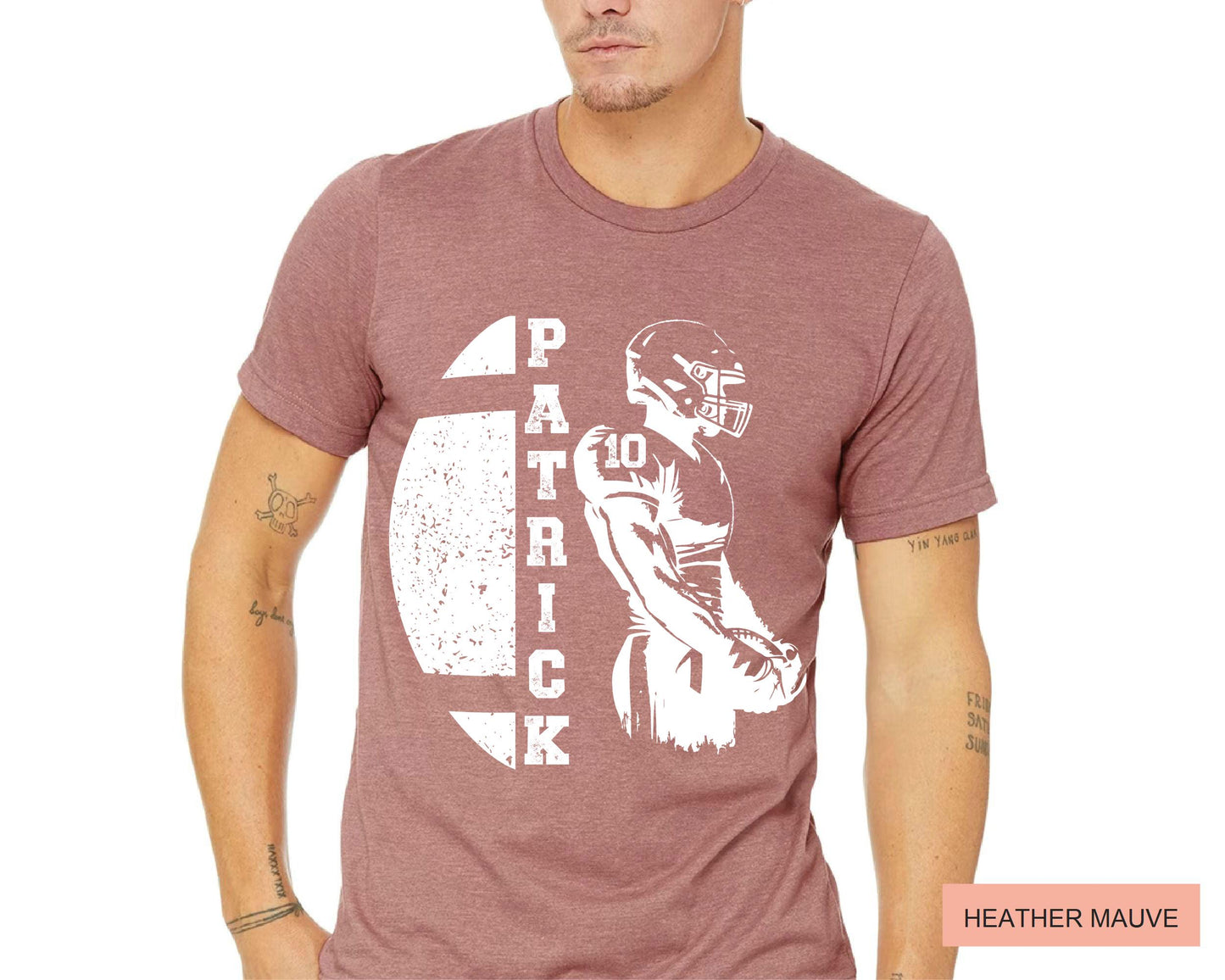 Personalized Football Player T-Shirt: Custom Name, Fan Apparel