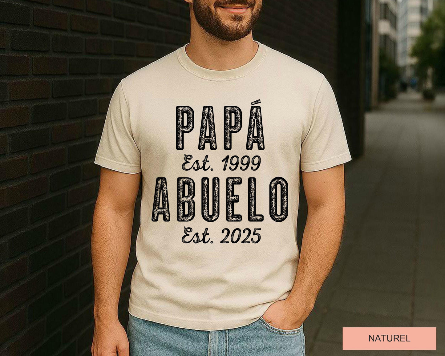 Personalized Abuelo Shirt, New Baby Announcement Shirt for Grandpa, Abuelo Shirt for Father's Day Gift, Spanish Grandfather Reveal Shirt