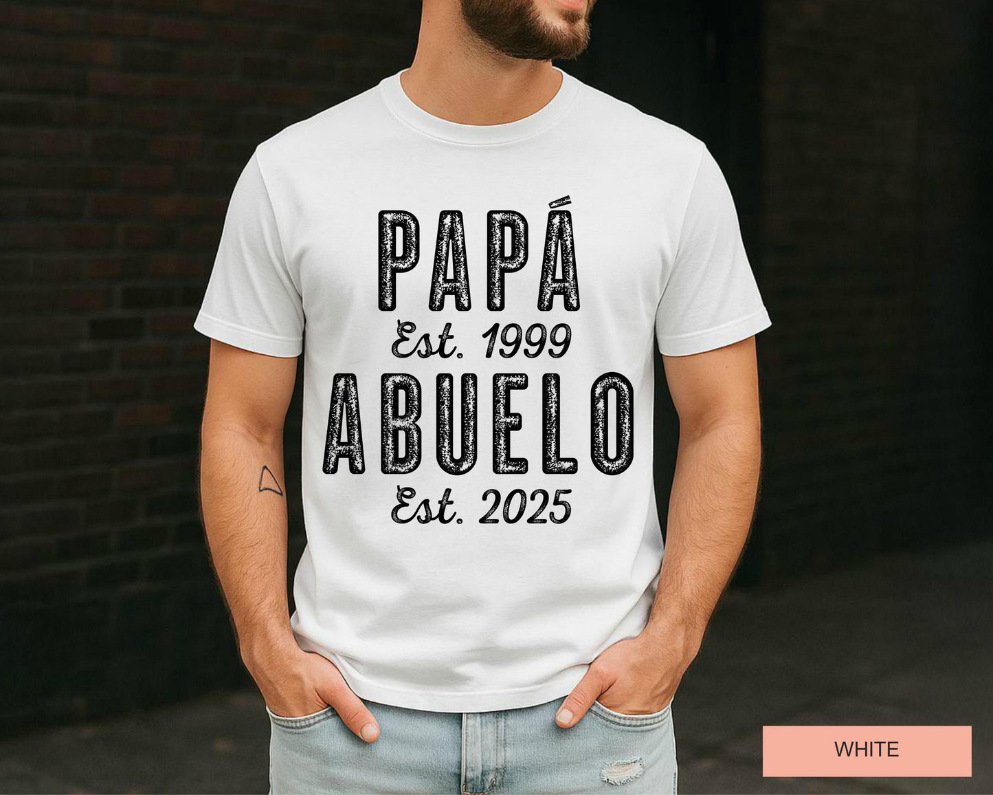 Personalized Abuelo Shirt, New Baby Announcement Shirt for Grandpa, Abuelo Shirt for Father's Day Gift, Spanish Grandfather Reveal Shirt