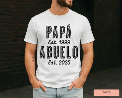 Personalized Abuelo Shirt, New Baby Announcement Shirt for Grandpa, Abuelo Shirt for Father's Day Gift, Spanish Grandfather Reveal Shirt