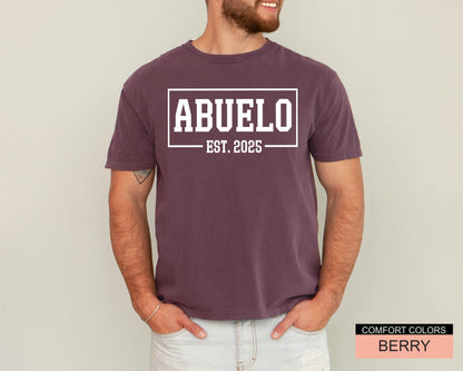 Abuelo Est Custom Year Shirt, Father's Day Gift for Abuelo, Latin Grandfather Shirt, Spanish Grandpa Birthday, New Baby Announcement