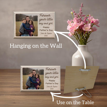 Personalized Baseball Dad Wood Frame, Father's Day Gift