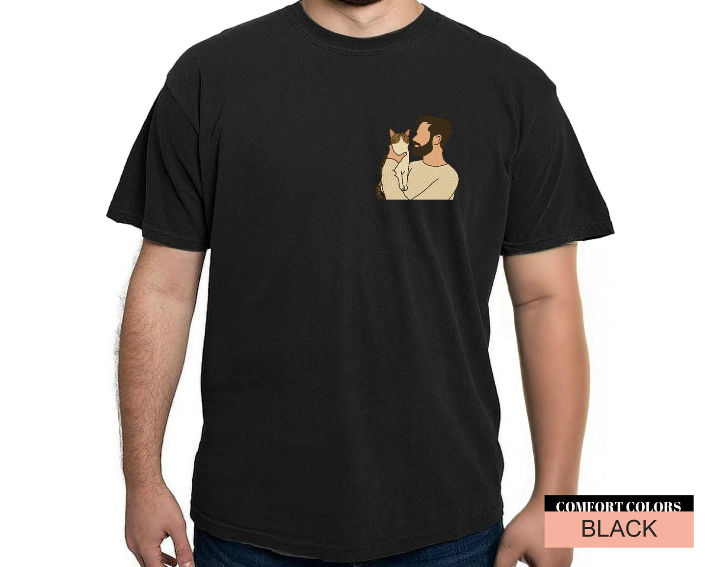 Personalized Cat Dad Shirt: Custom Photo Gift for Pet Lovers