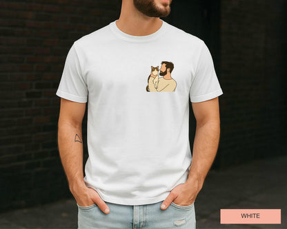 Personalized Cat Dad Shirt: Custom Photo Gift for Pet Lovers