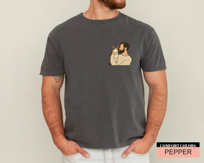 Personalized Cat Dad Shirt: Custom Photo Gift for Pet Lovers