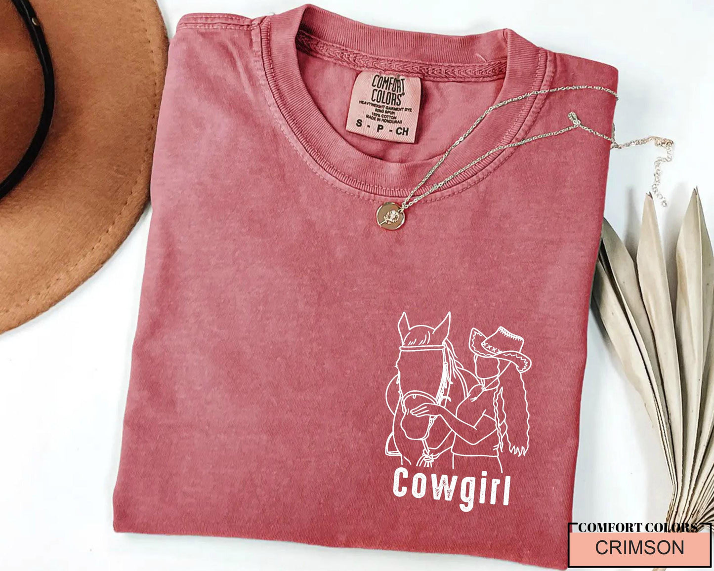 Custom Cowgirl Portrait Shirt: Western Rodeo Line Art