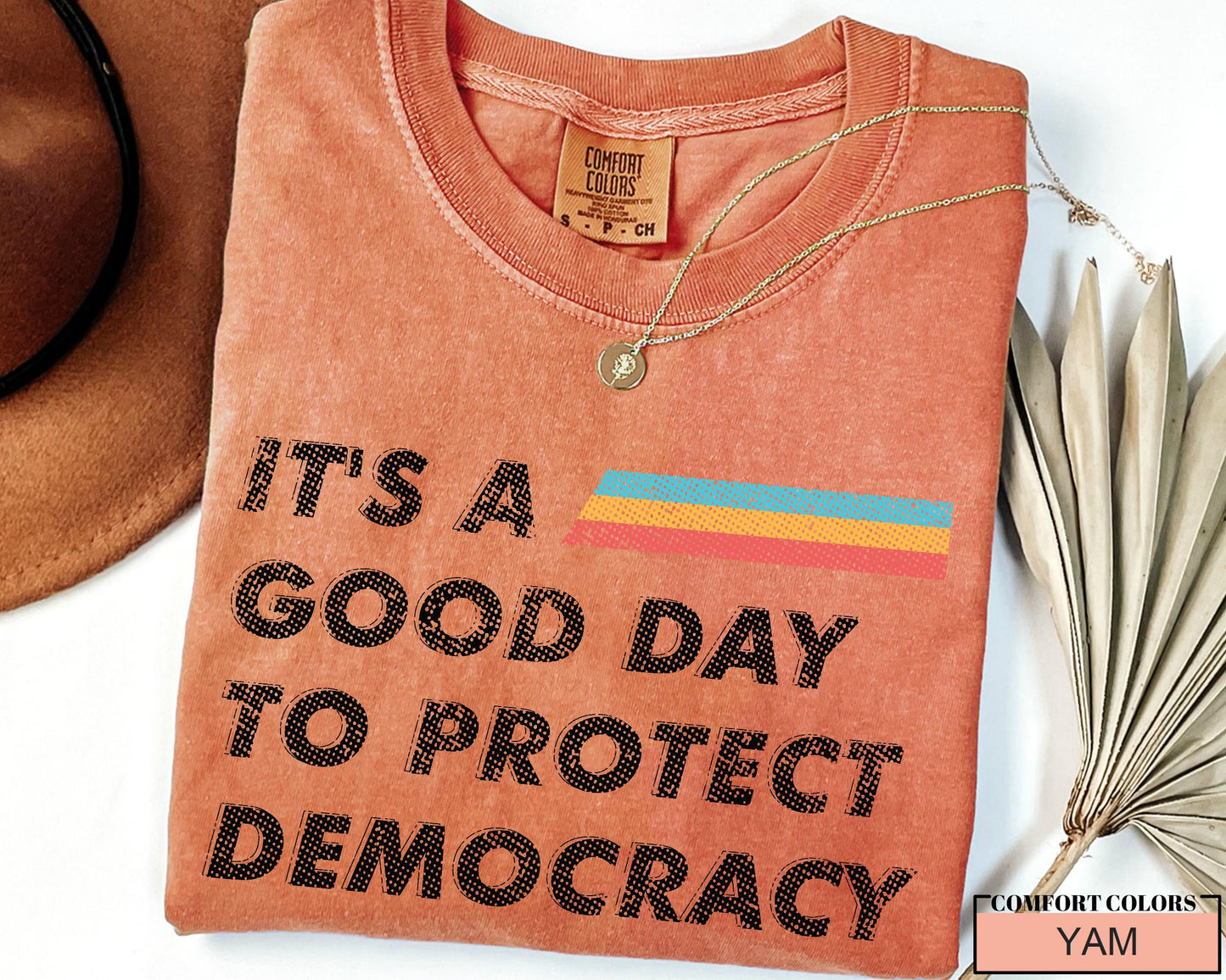 Protect Democracy Comfort Colors Shirt: Political Activism Tee