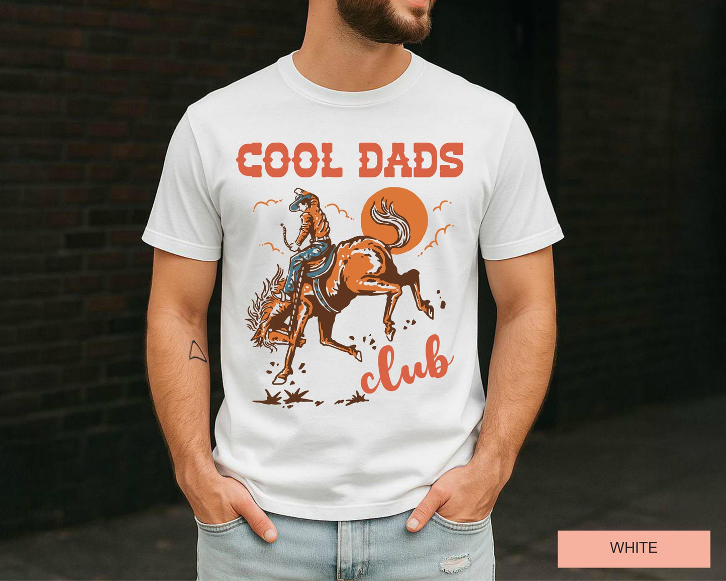 Cool Dads Club Shirt, Funny Cowboy Dad Shirt for Father's Day Gift, Farmer Daddy Shirt, Western Cowboy Horse Riding, Wild West Father Gift