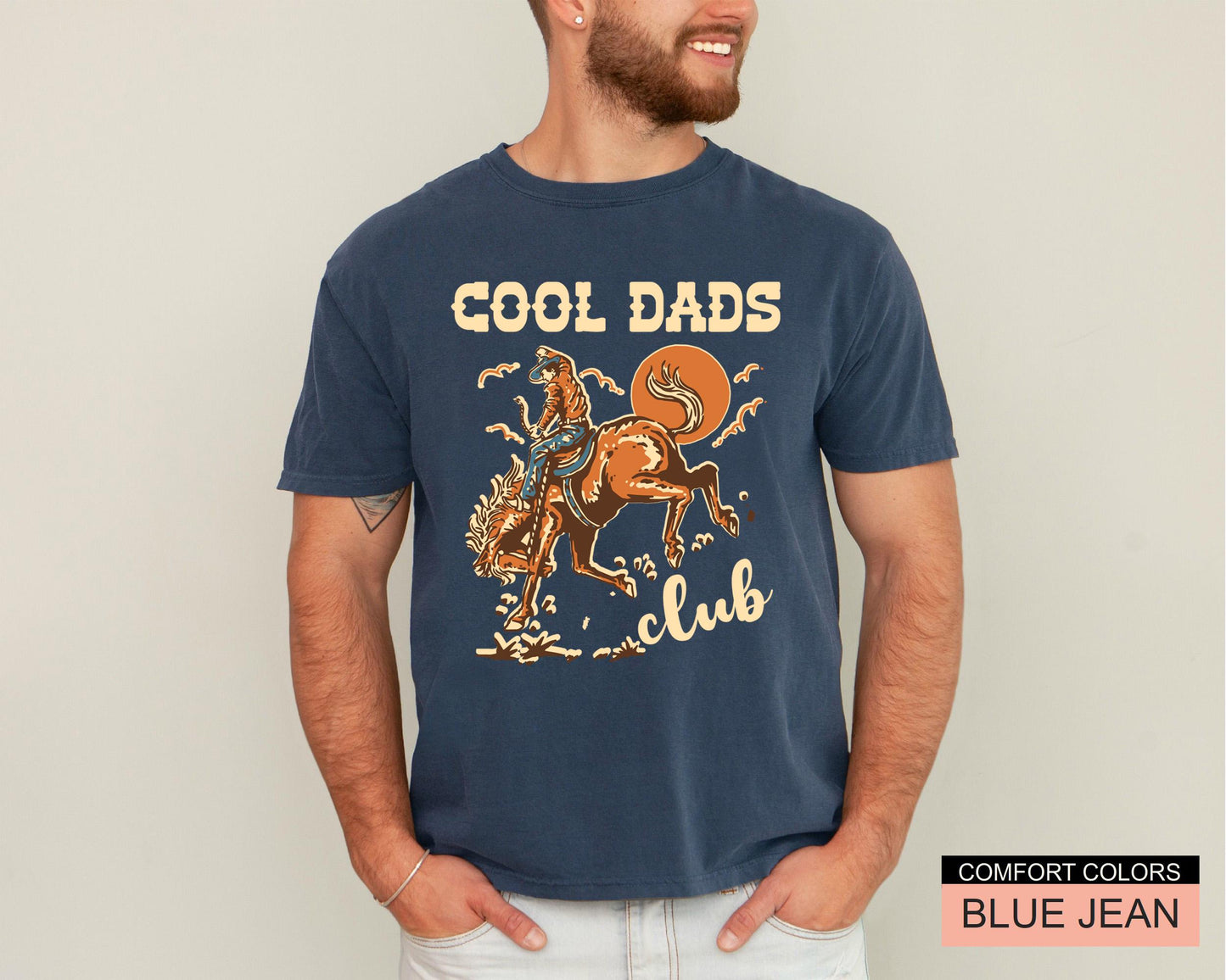 Cool Dads Club Shirt, Funny Cowboy Dad Shirt for Father's Day Gift, Farmer Daddy Shirt, Western Cowboy Horse Riding, Wild West Father Gift
