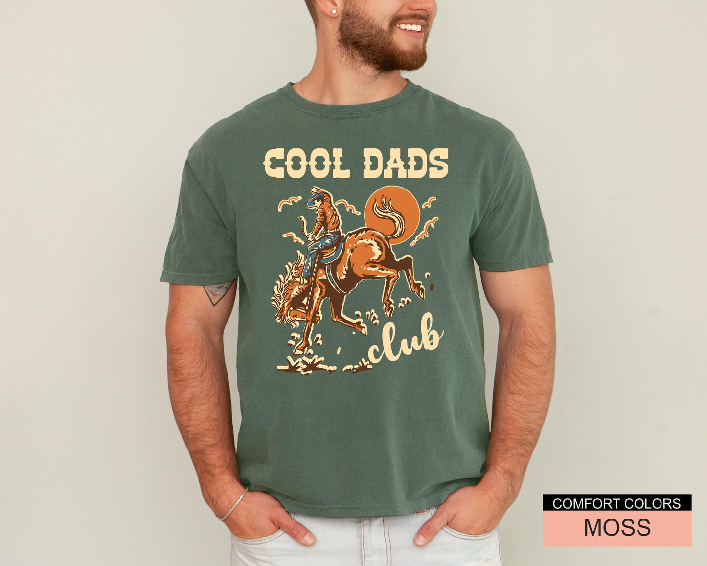 Cool Dads Club Shirt, Funny Cowboy Dad Shirt for Father's Day Gift, Farmer Daddy Shirt, Western Cowboy Horse Riding, Wild West Father Gift