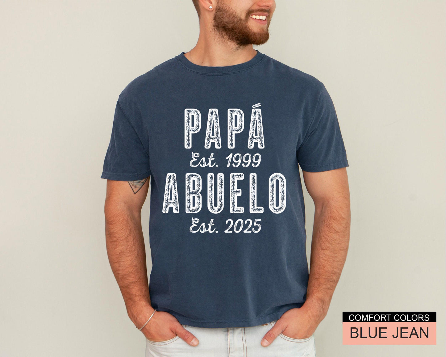Personalized Abuelo Shirt, New Baby Announcement Shirt for Grandpa, Abuelo Shirt for Father's Day Gift, Spanish Grandfather Reveal Shirt