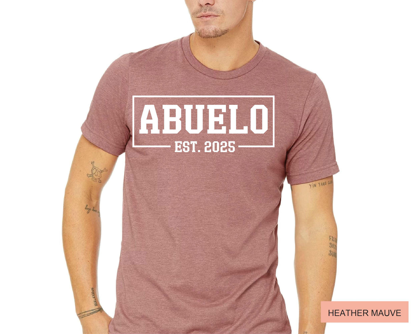 Abuelo Est Custom Year Shirt, Father's Day Gift for Abuelo, Latin Grandfather Shirt, Spanish Grandpa Birthday, New Baby Announcement