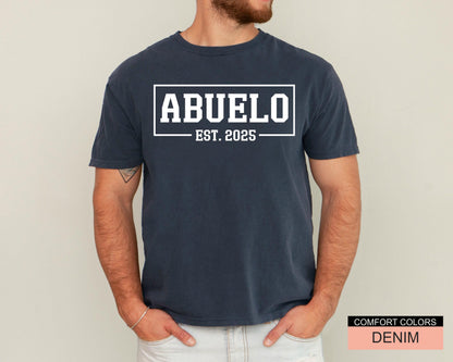 Abuelo Est Custom Year Shirt, Father's Day Gift for Abuelo, Latin Grandfather Shirt, Spanish Grandpa Birthday, New Baby Announcement