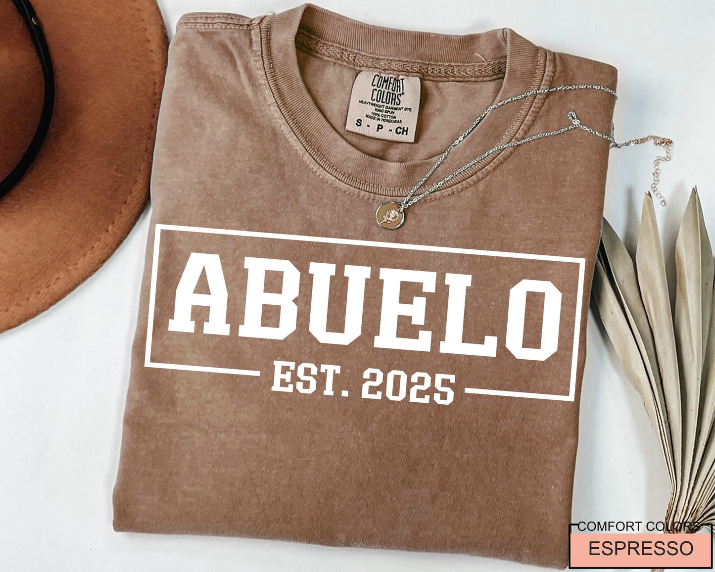 Abuelo Est Custom Year Shirt, Father's Day Gift for Abuelo, Latin Grandfather Shirt, Spanish Grandpa Birthday, New Baby Announcement