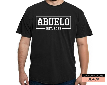 Abuelo Est Custom Year Shirt, Father's Day Gift for Abuelo, Latin Grandfather Shirt, Spanish Grandpa Birthday, New Baby Announcement
